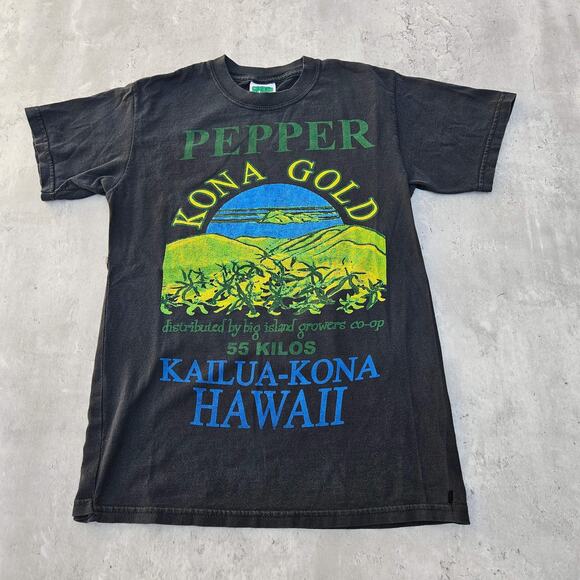 Vintage  Pepper Band Tee Kona Gold Graphic Y2K 90's Size Small - Picture 1 of 8